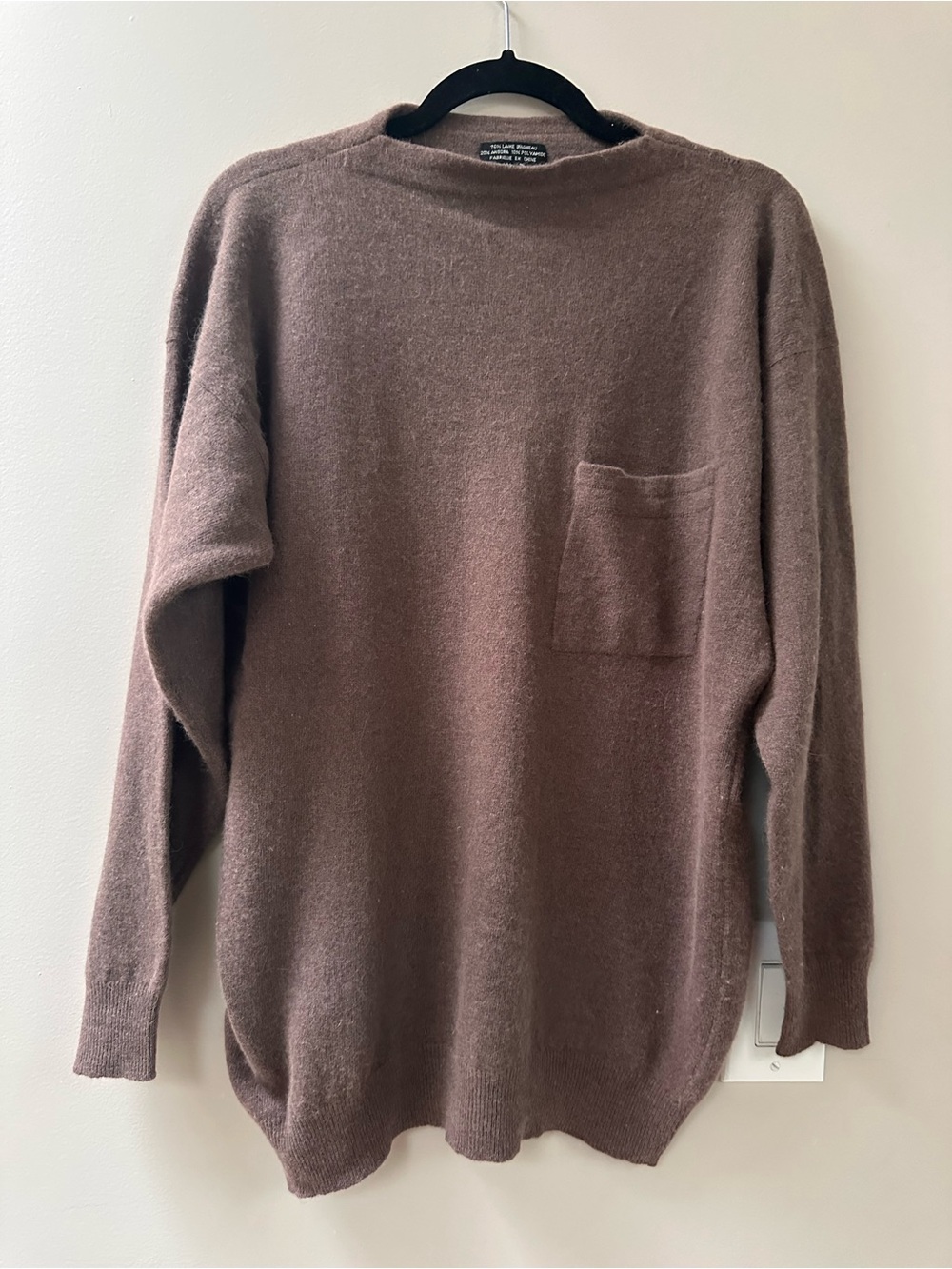 Classic Crewneck Pocket Sweater - Brown